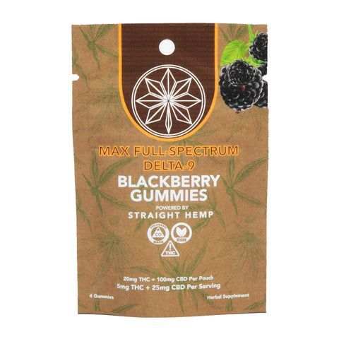 Straight Hemp Max Full-Spectrum Delta-9 Blackberry Gummies