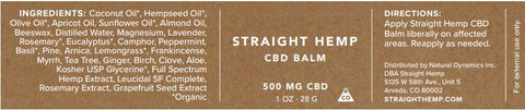 Straight Hemp CBD Balm